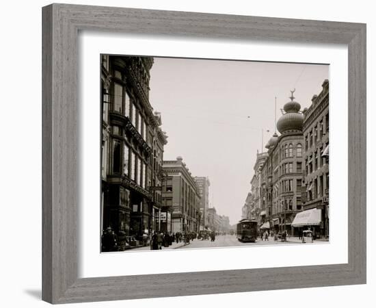 Main Street, Springfield, Mass.-null-Framed Photo
