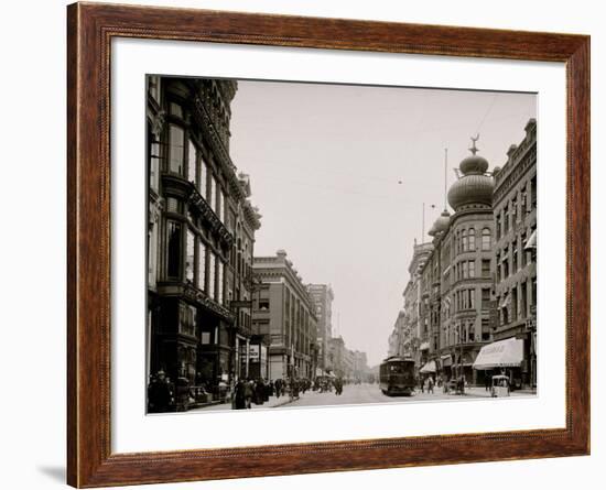 Main Street, Springfield, Mass.-null-Framed Photo