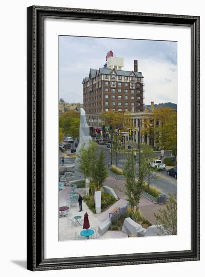 Main Street Square, Fort Hays, Rapid City, South Dakota, USA-Walter Bibikow-Framed Photographic Print