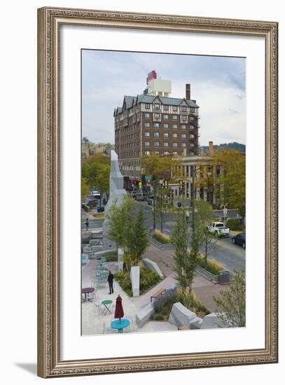 Main Street Square, Fort Hays, Rapid City, South Dakota, USA-Walter Bibikow-Framed Photographic Print