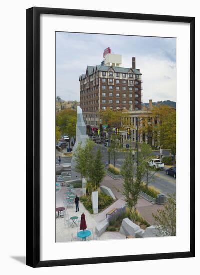 Main Street Square, Fort Hays, Rapid City, South Dakota, USA-Walter Bibikow-Framed Photographic Print