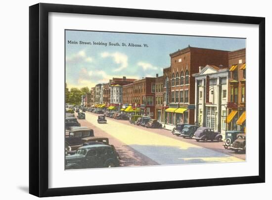 Main Street, St. Albans, Vermont-null-Framed Art Print