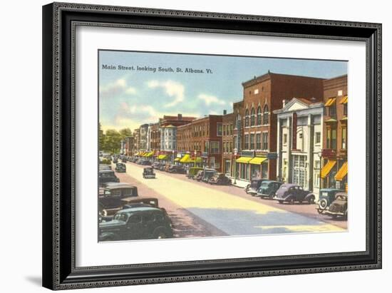 Main Street, St. Albans, Vermont-null-Framed Art Print