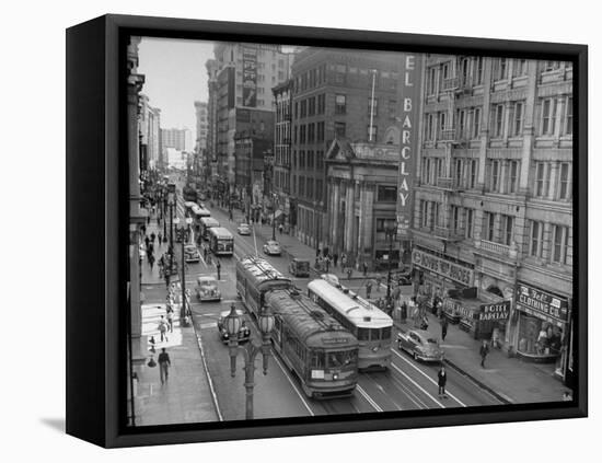 Main Street Traffic-Loomis Dean-Framed Premier Image Canvas