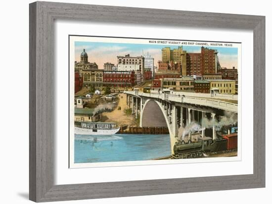 Main Street Viaduct, Houston, Texas-null-Framed Art Print