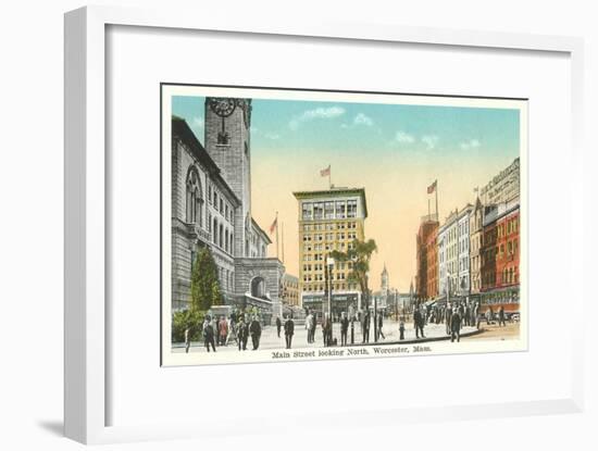 Main Street, Worcester, Mass.-null-Framed Art Print