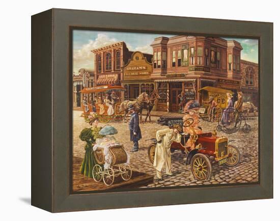 Main Street-Lee Dubin-Framed Premier Image Canvas