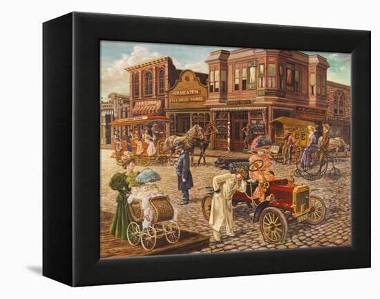 Main Street-Lee Dubin-Framed Premier Image Canvas