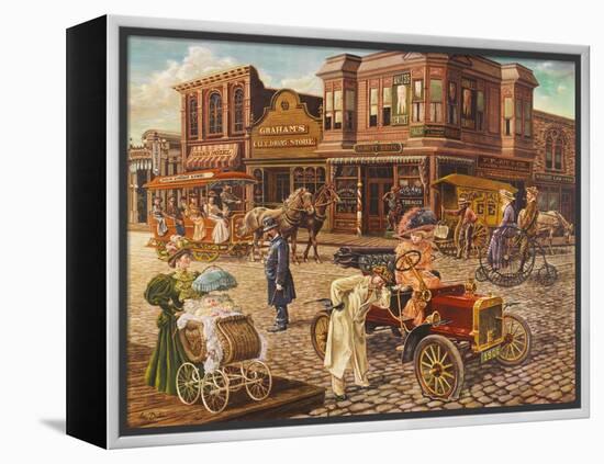 Main Street-Lee Dubin-Framed Premier Image Canvas