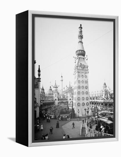 Main Tower, Luna Park, Coney Island, N.Y.-null-Framed Stretched Canvas