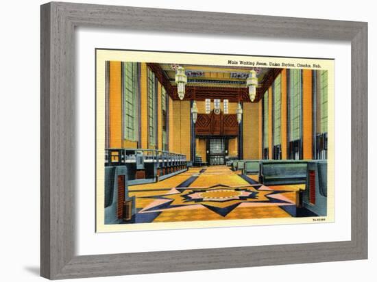 Main Waiting Room, Union Station, Omaha, Nebraska, C.1931-60-null-Framed Giclee Print