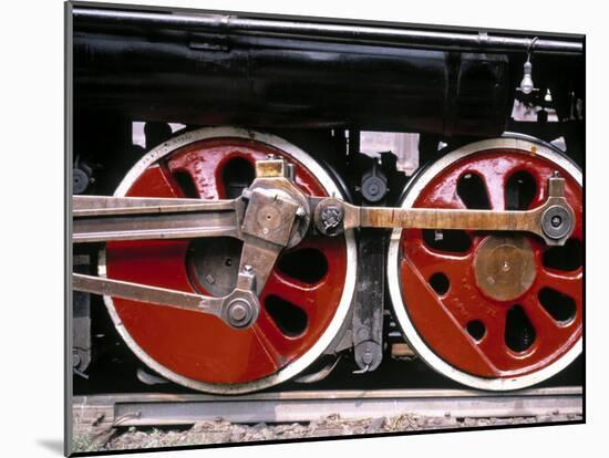 Main Wheels of Steam Locomotive, Tangshan, China-James Montgomery Flagg-Mounted Photographic Print