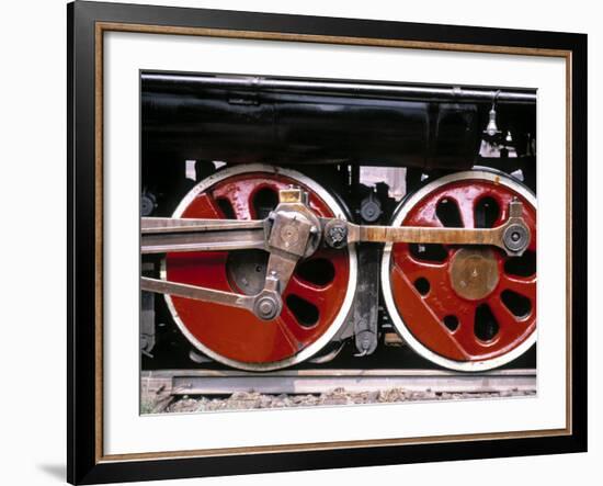 Main Wheels of Steam Locomotive, Tangshan, China-James Montgomery Flagg-Framed Photographic Print