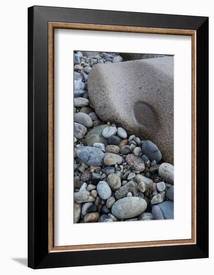 Maine, Acadia National Park, Cobbled Rocks on Hunters Beach-Judith Zimmerman-Framed Photographic Print