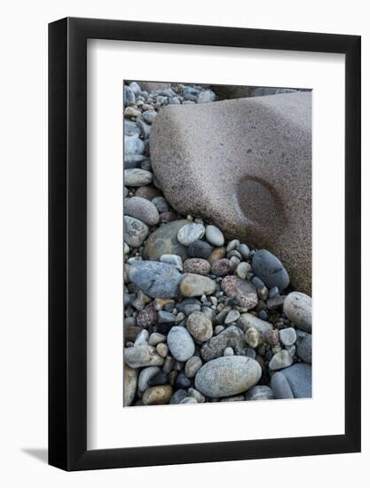 Maine, Acadia National Park, Cobbled Rocks on Hunters Beach-Judith Zimmerman-Framed Photographic Print