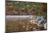 Maine, Acadia National Park, Fall Reflections with Fog at Jordon Pond-Joanne Wells-Mounted Photographic Print