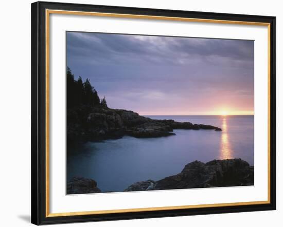 Maine, Acadia National Park, Sunrise over the Atlantic Ocean-Christopher Talbot Frank-Framed Photographic Print