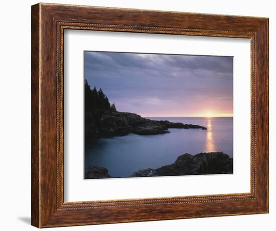 Maine, Acadia National Park, Sunrise over the Atlantic Ocean-Christopher Talbot Frank-Framed Photographic Print