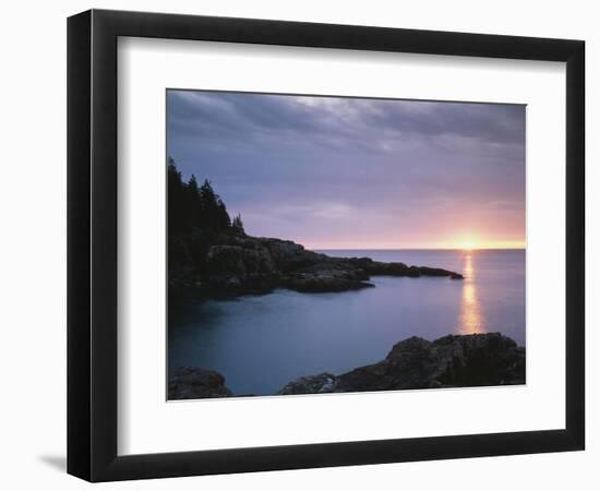 Maine, Acadia National Park, Sunrise over the Atlantic Ocean-Christopher Talbot Frank-Framed Photographic Print