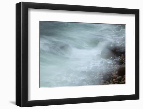 Maine, Acadia NP, Ocean Waves Breaking on Rocks Along Ocean Drive-Joanne Wells-Framed Photographic Print