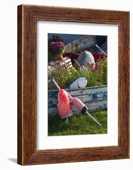 Maine, Bailey Island, Lobster Buoys-Walter Bibikow-Framed Photographic Print