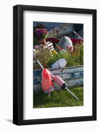 Maine, Bailey Island, Lobster Buoys-Walter Bibikow-Framed Photographic Print