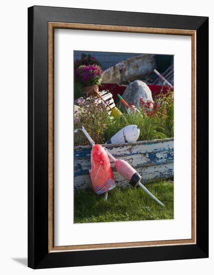 Maine, Bailey Island, Lobster Buoys-Walter Bibikow-Framed Photographic Print