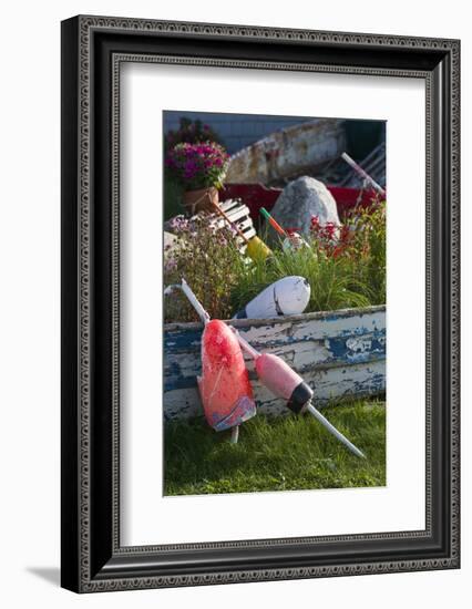 Maine, Bailey Island, Lobster Buoys-Walter Bibikow-Framed Photographic Print