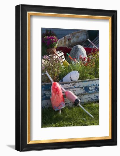 Maine, Bailey Island, Lobster Buoys-Walter Bibikow-Framed Photographic Print