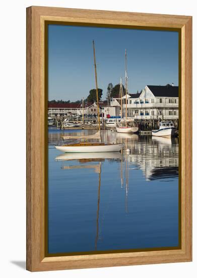 Maine, Boothbay Harbor, Harbor View-Walter Bibikow-Framed Premier Image Canvas