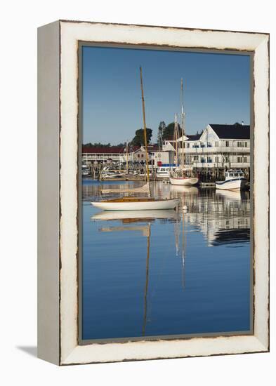 Maine, Boothbay Harbor, Harbor View-Walter Bibikow-Framed Premier Image Canvas