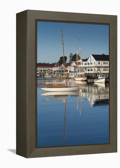 Maine, Boothbay Harbor, Harbor View-Walter Bibikow-Framed Premier Image Canvas