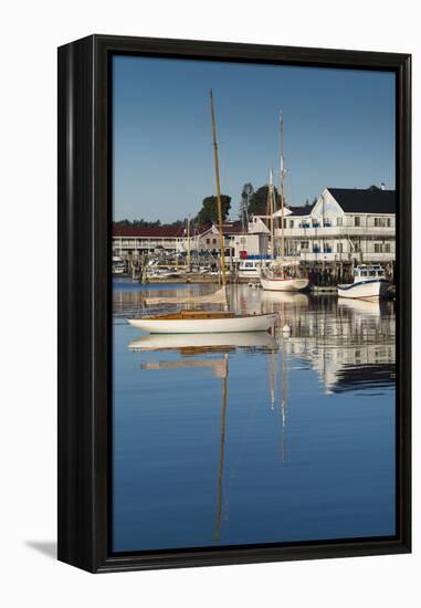 Maine, Boothbay Harbor, Harbor View-Walter Bibikow-Framed Premier Image Canvas