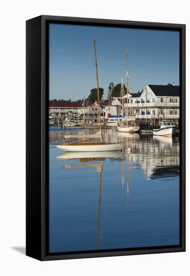 Maine, Boothbay Harbor, Harbor View-Walter Bibikow-Framed Premier Image Canvas