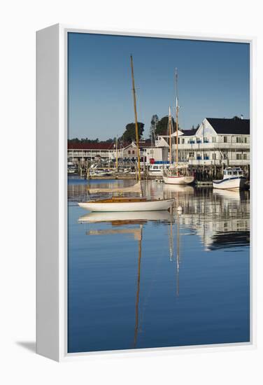 Maine, Boothbay Harbor, Harbor View-Walter Bibikow-Framed Premier Image Canvas