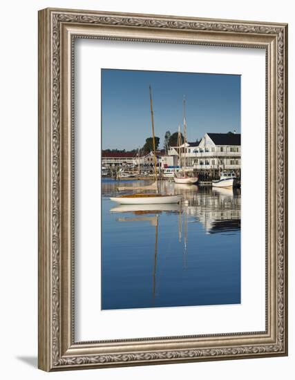 Maine, Boothbay Harbor, Harbor View-Walter Bibikow-Framed Photographic Print