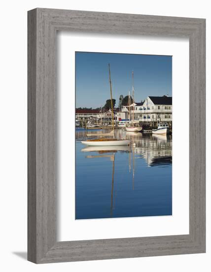 Maine, Boothbay Harbor, Harbor View-Walter Bibikow-Framed Photographic Print