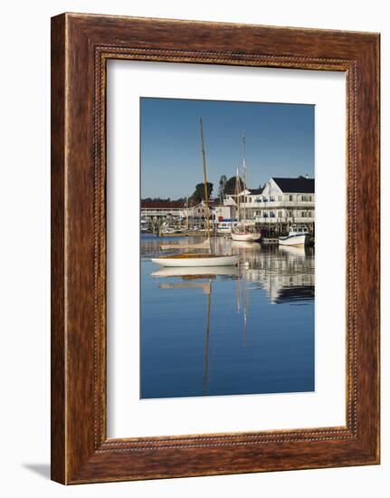 Maine, Boothbay Harbor, Harbor View-Walter Bibikow-Framed Photographic Print