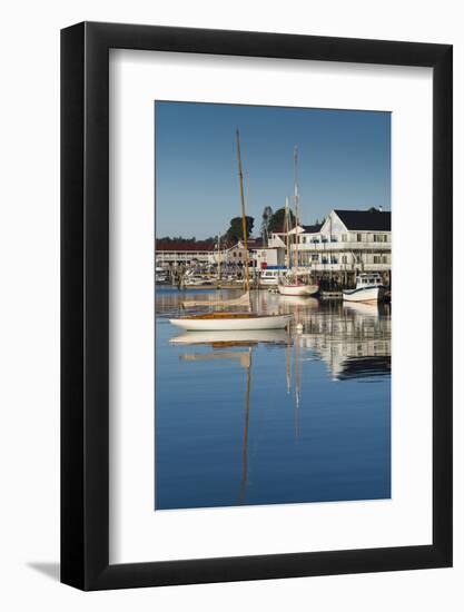 Maine, Boothbay Harbor, Harbor View-Walter Bibikow-Framed Photographic Print