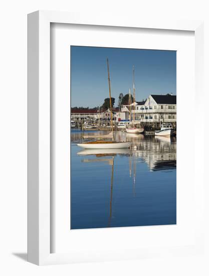 Maine, Boothbay Harbor, Harbor View-Walter Bibikow-Framed Photographic Print