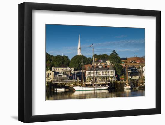 Maine, Camden, Camden Harbor, Dawn-Walter Bibikow-Framed Photographic Print