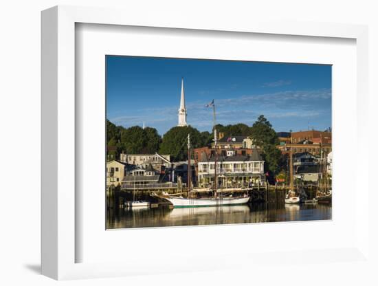 Maine, Camden, Camden Harbor, Dawn-Walter Bibikow-Framed Photographic Print