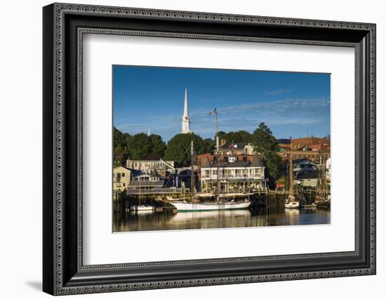 Maine, Camden, Camden Harbor, Dawn-Walter Bibikow-Framed Photographic Print