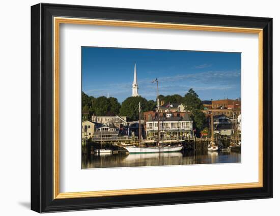 Maine, Camden, Camden Harbor, Dawn-Walter Bibikow-Framed Photographic Print