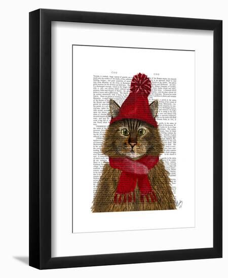 Maine Coon Cat-Fab Funky-Framed Art Print