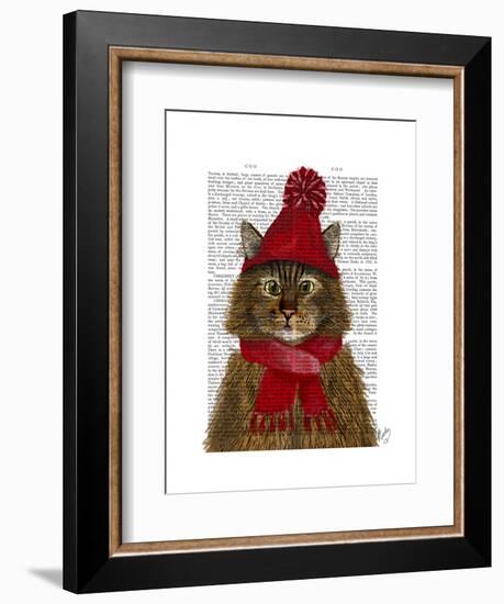 Maine Coon Cat-Fab Funky-Framed Art Print