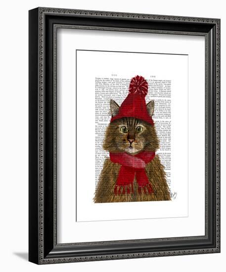 Maine Coon Cat-Fab Funky-Framed Art Print