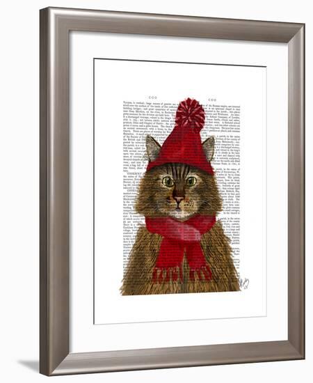 Maine Coon Cat-Fab Funky-Framed Art Print