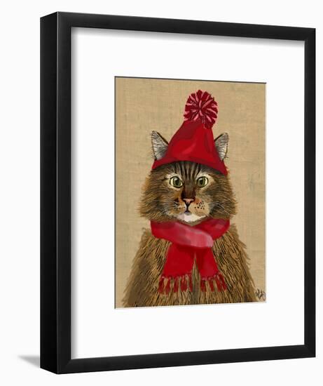 Maine Coon Cat-Fab Funky-Framed Art Print