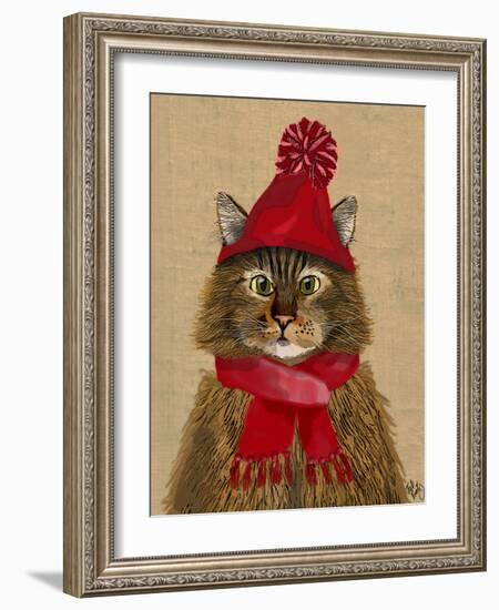 Maine Coon Cat-Fab Funky-Framed Art Print